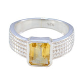 Ayesha Graceful Yellow Solitaire Ring Citrine Yellow